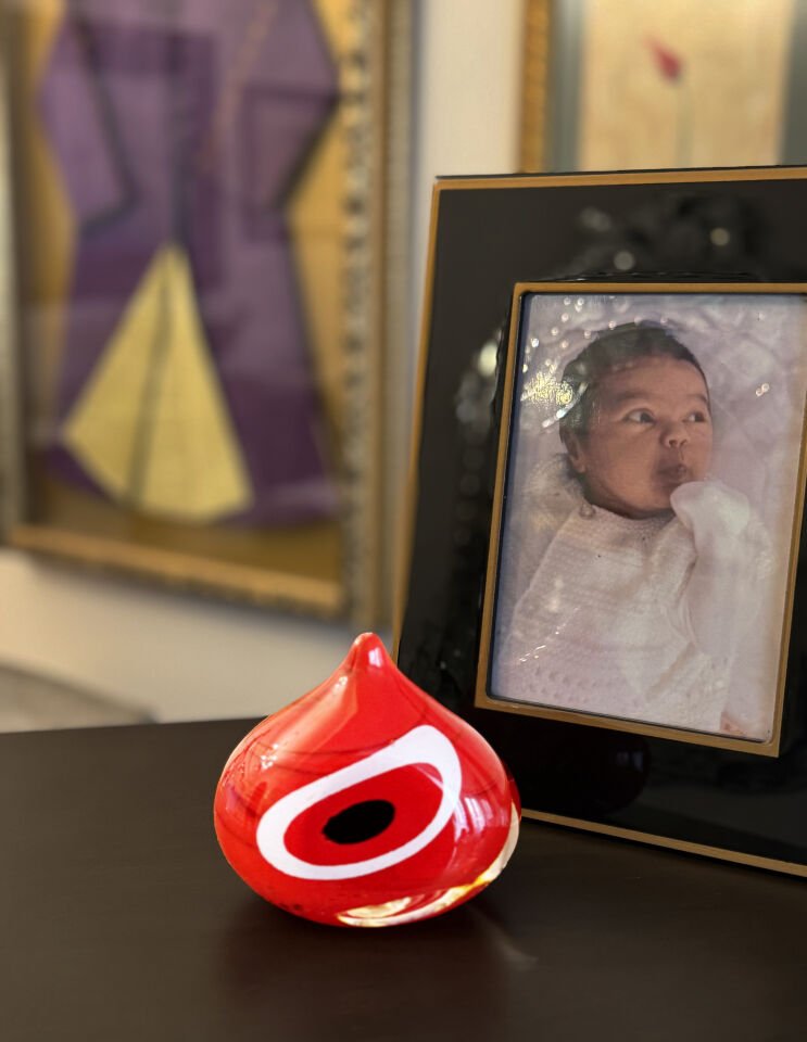 HAND-SCULPTED RUBY EYE AMULET